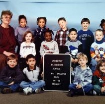 5x7" Color photo. Class photo. Darmstadt Elementary School. Kindergarten.  1997-98
1997-98. Ms. Skillings