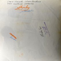 Black and White. 1969 Varsity Cheerleaders.