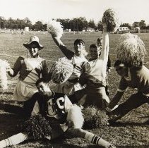 Black and White. 1970 JHS Campus. Powder Puff game