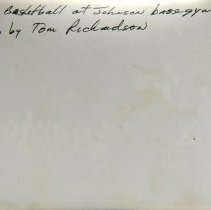 Black and White. 1971 Basketball at Johnson base gym