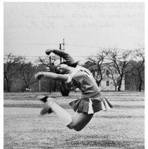Black and White. Cheerleading Photo. Debbie Cornett