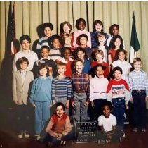 Class Photo. Verona American Elementary School. 2nd and 3rd grade. Ms. Barba. 1985-1986