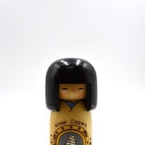 Wooden figurine. Kinser (American Elementary School) Clippers, Okinawa Japan. With box.