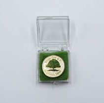 Banyan Tree G. C. Pin with image of tree in color.