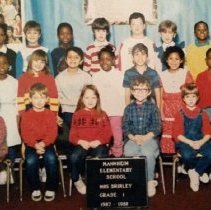 Class Photo. Mannheim American Elementary School. 1st Grade. Mrs. Shirley. 1987-1988