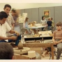 Color. 4.75x3.5. February 1973. "A potter fascinated the youngsters with his skill"