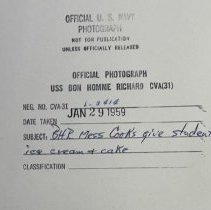 BHR mess cooks serve cake and ice cream