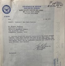 Material Related to DODDSEUR District V Music Festival held at Rota High School. 19 May 1978.