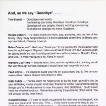 Berlin American High School. Farewell Booklet. 1988.