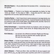 Berlin American High School. Farewell Booklet. 1988.