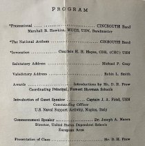 Commencement Exercises. Forest Sherman High School. Naples, Italy. (1968, 1