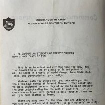 Commencement Exercises. Forest Sherman High School. Naples, Italy. (1968, 1