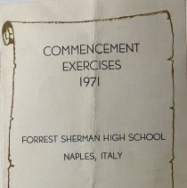 Commencement Exercises. Forest Sherman High School. Naples, Italy. (1968, 1