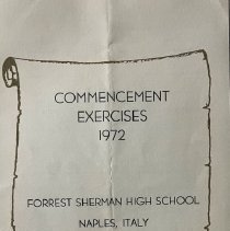 Commencement Exercises. Forest Sherman High School. Naples, Italy. (1968, 1
