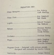 Materials related to The Naples Little Theatre production of  'Arsenic and 