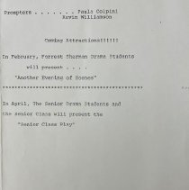 Material related to the Naples Little Theatre's production of "A Christmas 