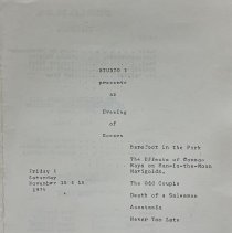 Material Related to the Presentation of "Evening of Scenes"