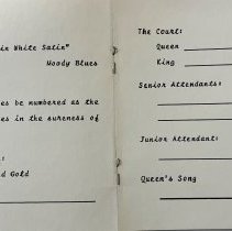 1975 Forrest Sherman Junior Senior Prom program and invitation