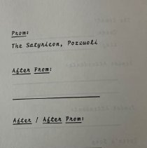 1975 Forrest Sherman Junior Senior Prom program and invitation