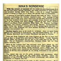 Kubasaki American High School, Okinawa School Memories. Student Columns and