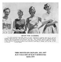 Kubasaki American High School, Okinawa School Memories. Student Columns and