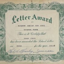 Letter for Rochefort American High School, France. 1950's.

Yellow. "Give