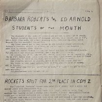 "Rocket" School Newspaper. Rochefort American High School. France. 1956.