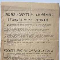 "Rocket" School Newspaper. Rochefort American High School. France. 1956.