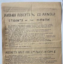"Rocket" School Newspaper. Rochefort American High School. France. 1956.