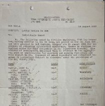 Letter Orders for several teachers to report to DoDDS sites in Germany. Doris Baker to report in Heidelberg.
15 August 1950.