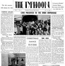 School Newspaper. The Typhoon. Kubasaki American High School. Vol. 7. No. 8. January 14, 1955.