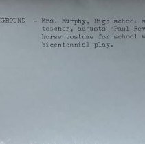 BiCentennial performance and preparation. 1976