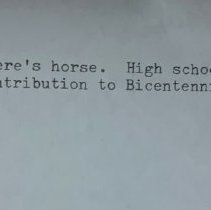 BiCentennial performance and preparation. 1976