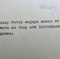 Joe Bullwinkel and Stanley Potts. Kindergarten teachers at Iceland ES. Arti