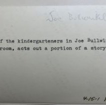 Joe Bullwinkel and Stanley Potts. Kindergarten teachers at Iceland ES. Arti