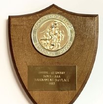 Plaque. DoDDS-Germany Boys AAA Tournament. 3rd Place. 1983.