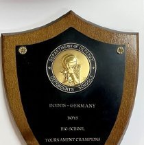 Plaque. DoDDS-Germany Boys Big School Tournament Champions. 1984.