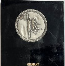 Desk plaque. Black and silver. Germany Class AAA Tournament Second Place. 1982.