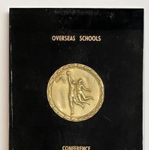 Desk Plaque. Black and gold. Overseas Schools. Conference Champions. 1981
