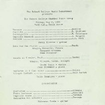 Robert College Music Department Music Festival April 27 - May 12 1975 08