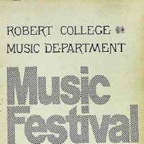 Robert College Music Department Music Festival April 27 - May 12 1975 00