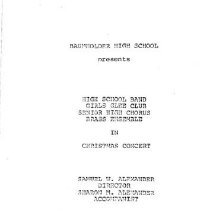 Baumholder High School Christmas Concert December 14 1976 0