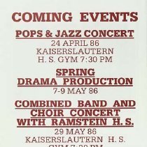 Annie Kaiserslautern High School March 12, 13, 14, 15 1986 08