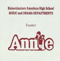 Annie Kaiserslautern High School March 12, 13, 14, 15 1986 00