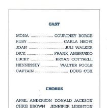 Dames At Sea Kaiserslautern High School March 13, 14, 15, 16 1985 03