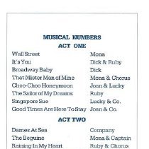 Dames At Sea Kaiserslautern High School March 13, 14, 15, 16 1985 04