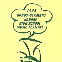 1985 Dodds-germany Honors High School Music Festival March 20 1985 00