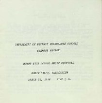 1984 Dodds-germany Honors High School Music Festival March 21 1984 2