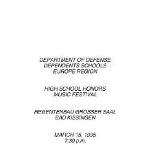 1995 Dodds-europe High School Honors Music Festival March 15 1995 02
