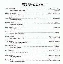 1996 Dodds-europe Honors High School Music Festival March 13 1996 08